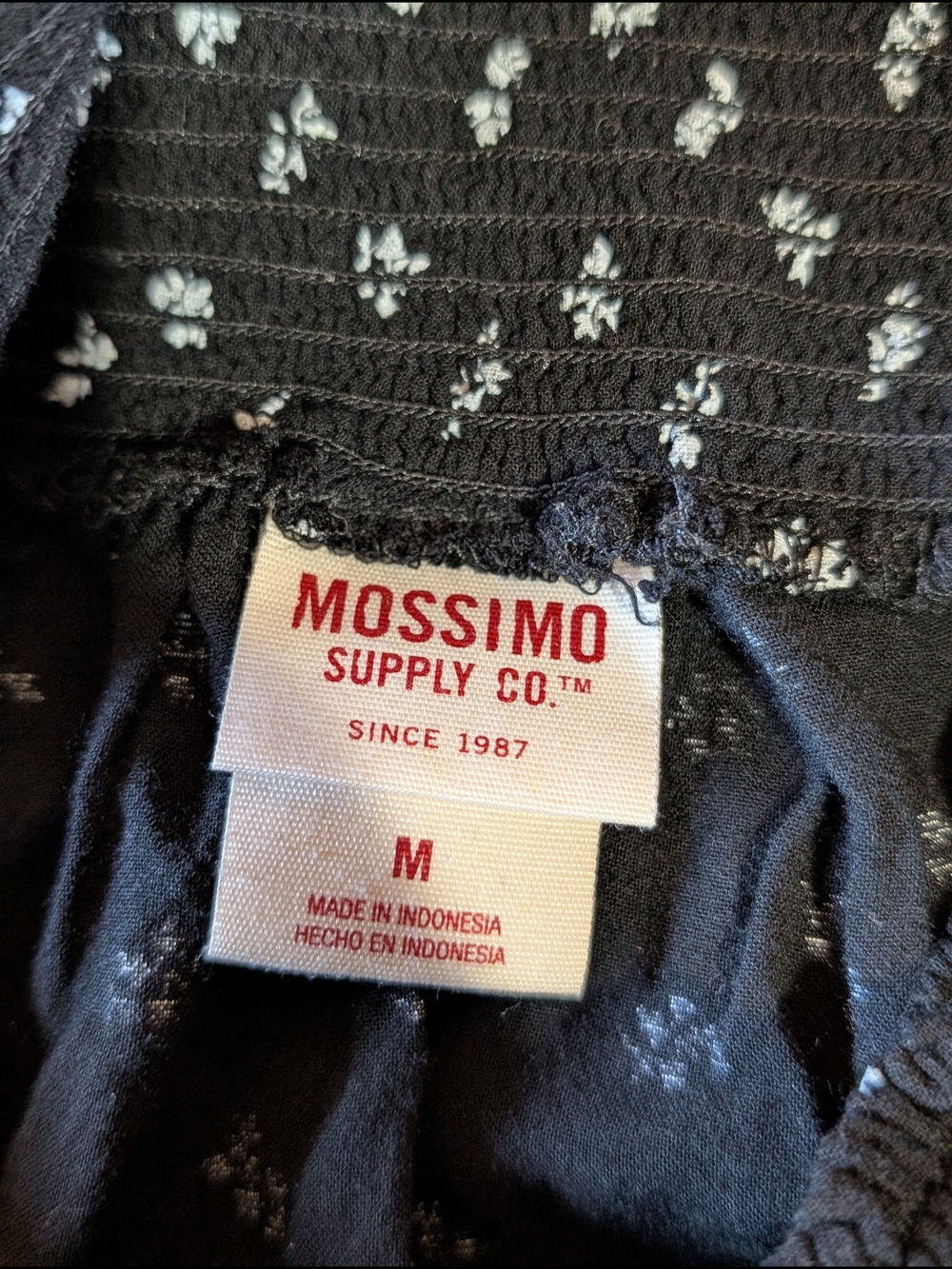 Mossimo Supply Co.‎ Short Skirt Size M Pleated Floral  Black White - Picture 6 of 6